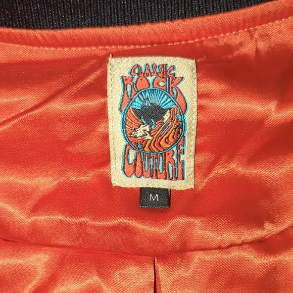 Stylish Black and Orange Bomber Jacket - Picture 3 of 5